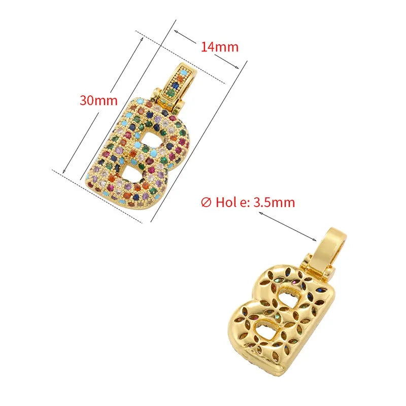 Colorful Bubble Initial Charm (Pre-Order)