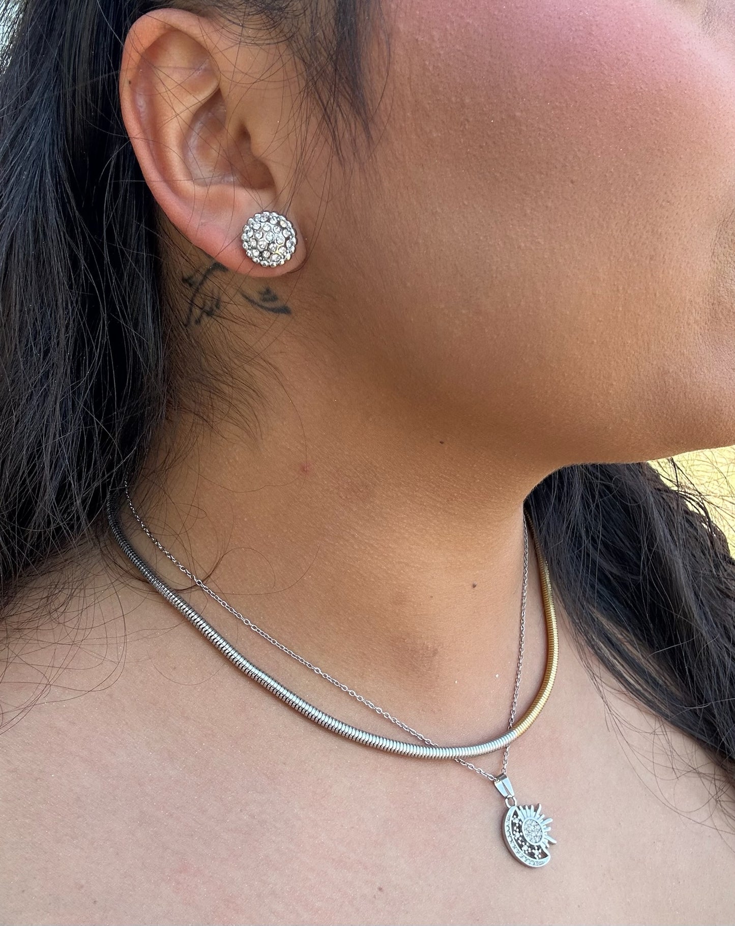 Mixed Metal Snake Chain Necklace