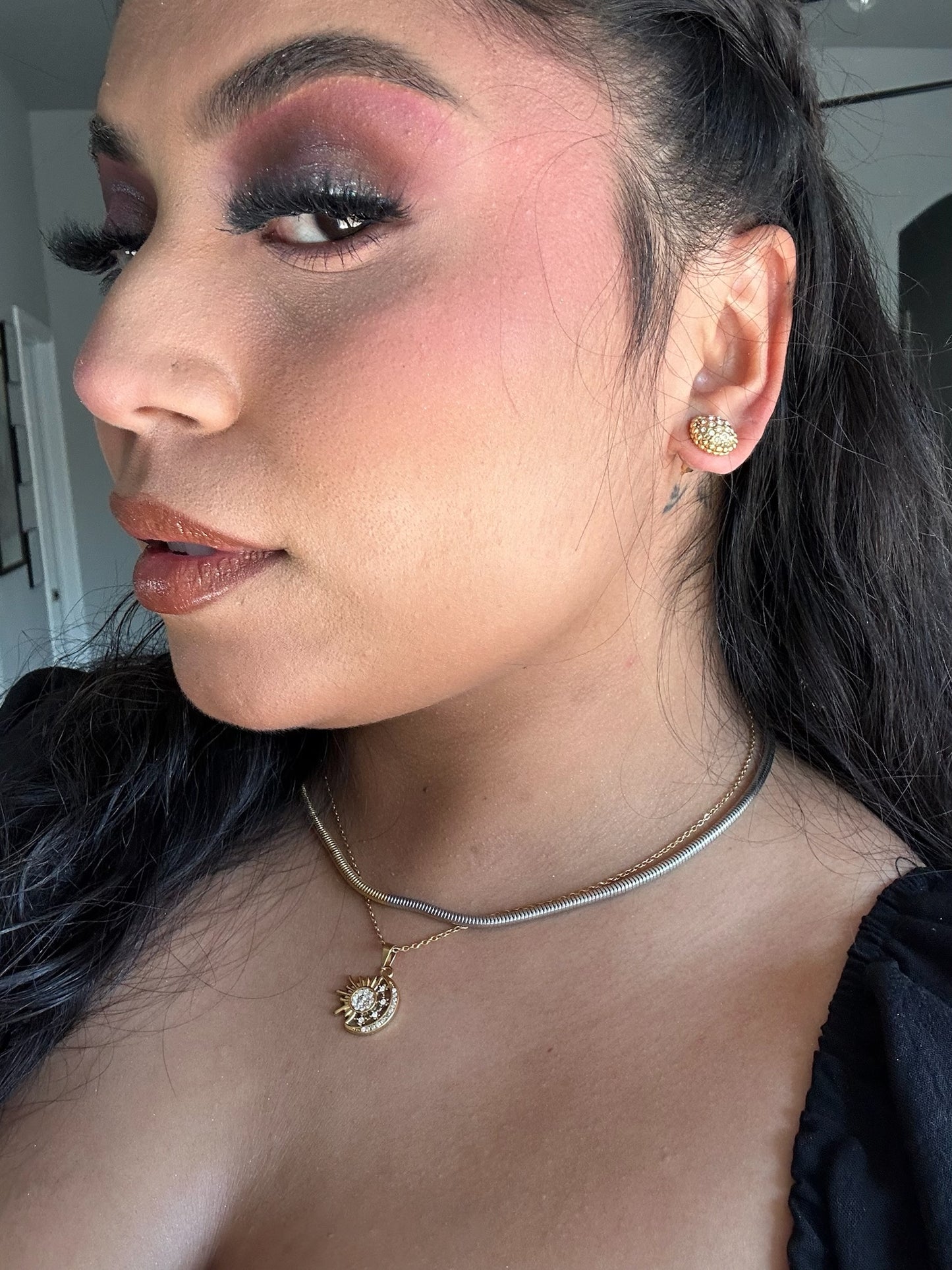 Mixed Metal Snake Chain Necklace