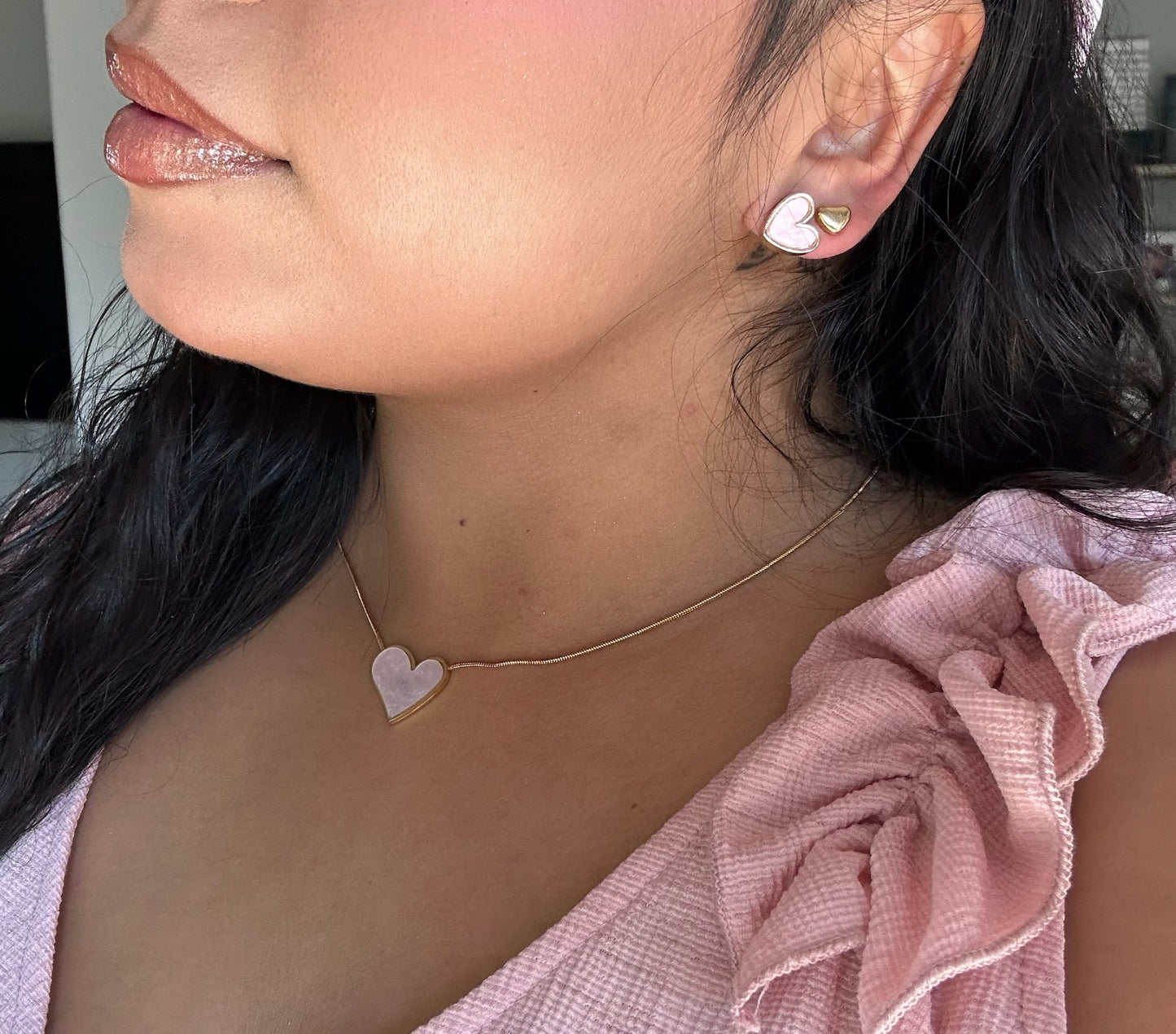 Rosa Heart Necklace | Pink Shoppe