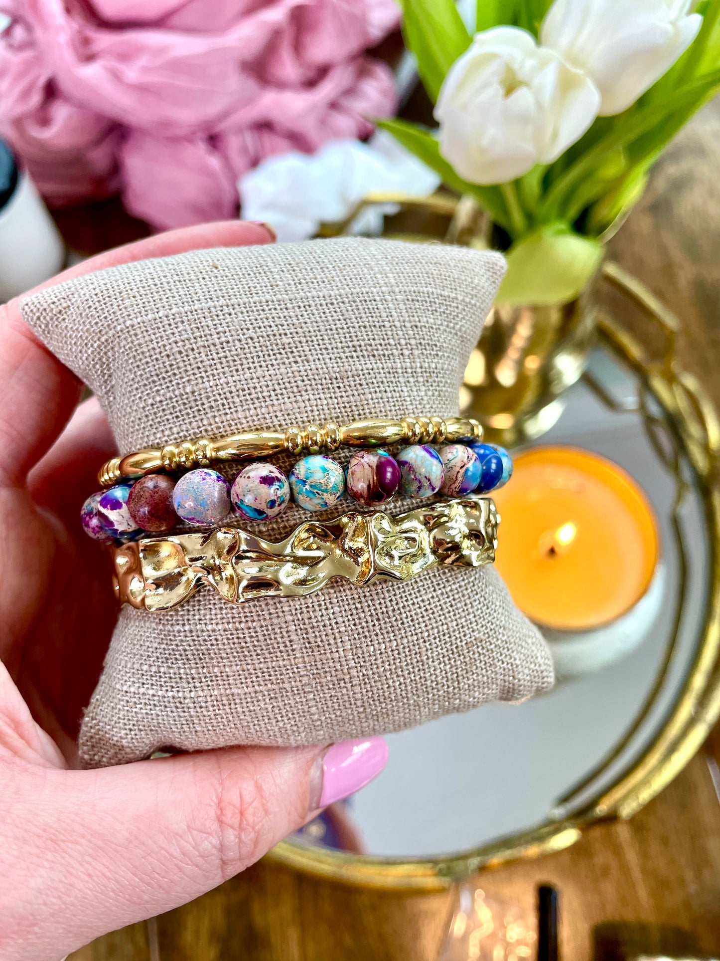 Emperor Stone Beaded Bracelet