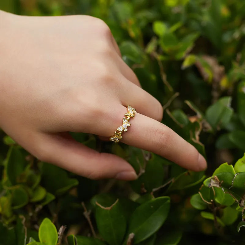 Lindsey Adjustable Butterfly Ring