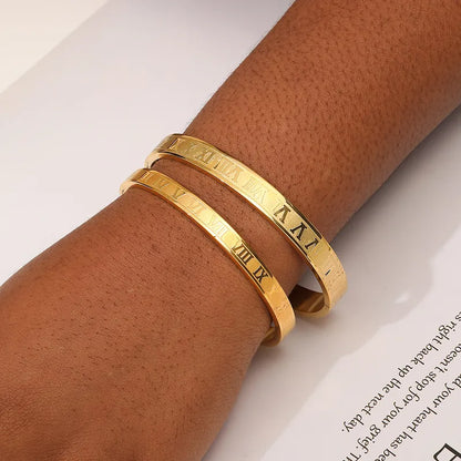 Carmen Roman Numeral Bangle (Pre-Order)