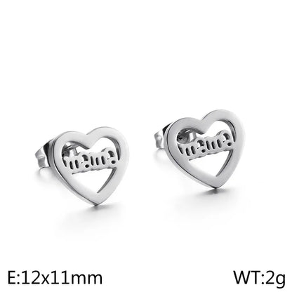 Mama Heart Stud Earrings (Pre-Order)