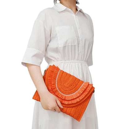 Sissy Raffia Fold Over Clutch [LAST ONE]