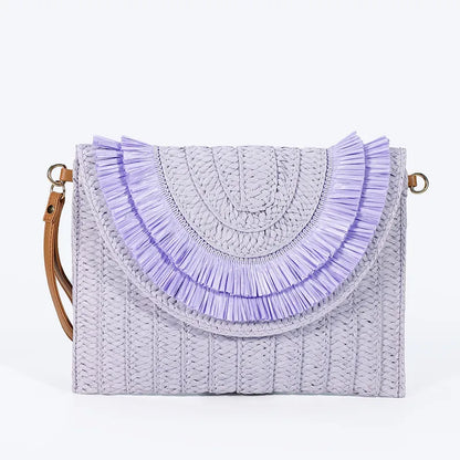 Sissy Raffia Fold Over Clutch [LAST ONE]