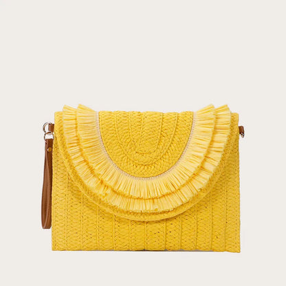 Sissy Raffia Fold Over Clutch [LAST ONE]