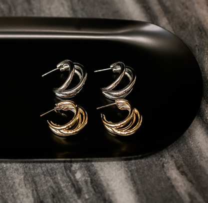 Sheena Triple Hoop Earrings