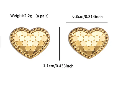 Sequin Heart Studs | Pre-Order