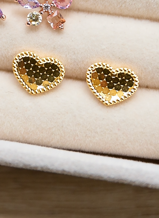 Sequin Heart Studs | Pre-Order