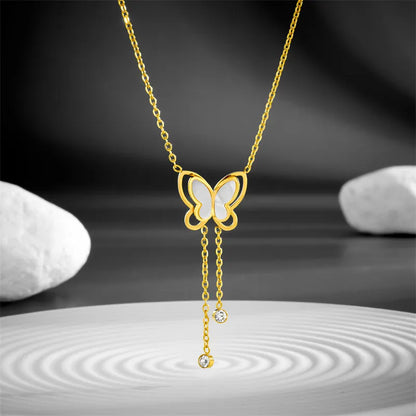 Butterfly Drop Necklace