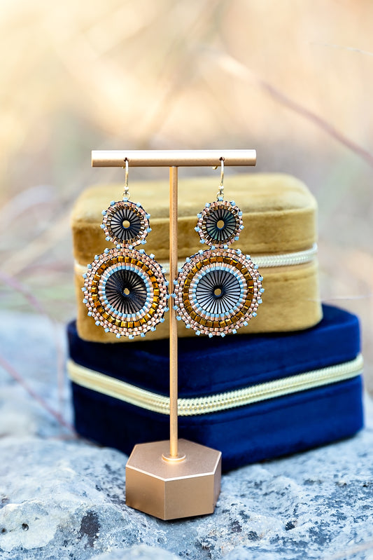 Sierra Seed Bead Earrings in Neutral