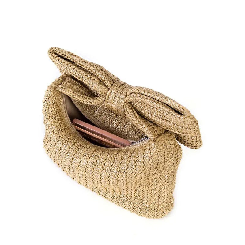 Rory Raffia Bow Clutch (Pre-Order)