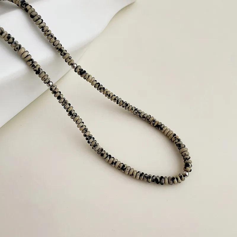 Spotted Agate Beaded Necklace (Pre-Order)