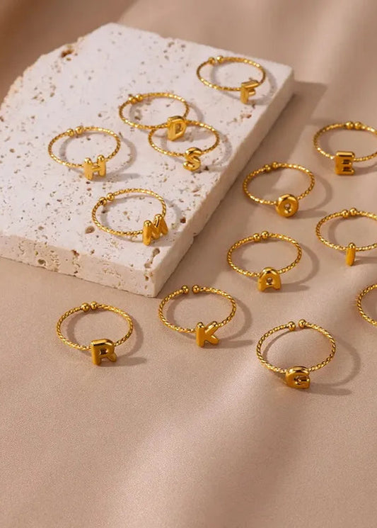 Bubble Letter Adjustable Ring | Pre-Order