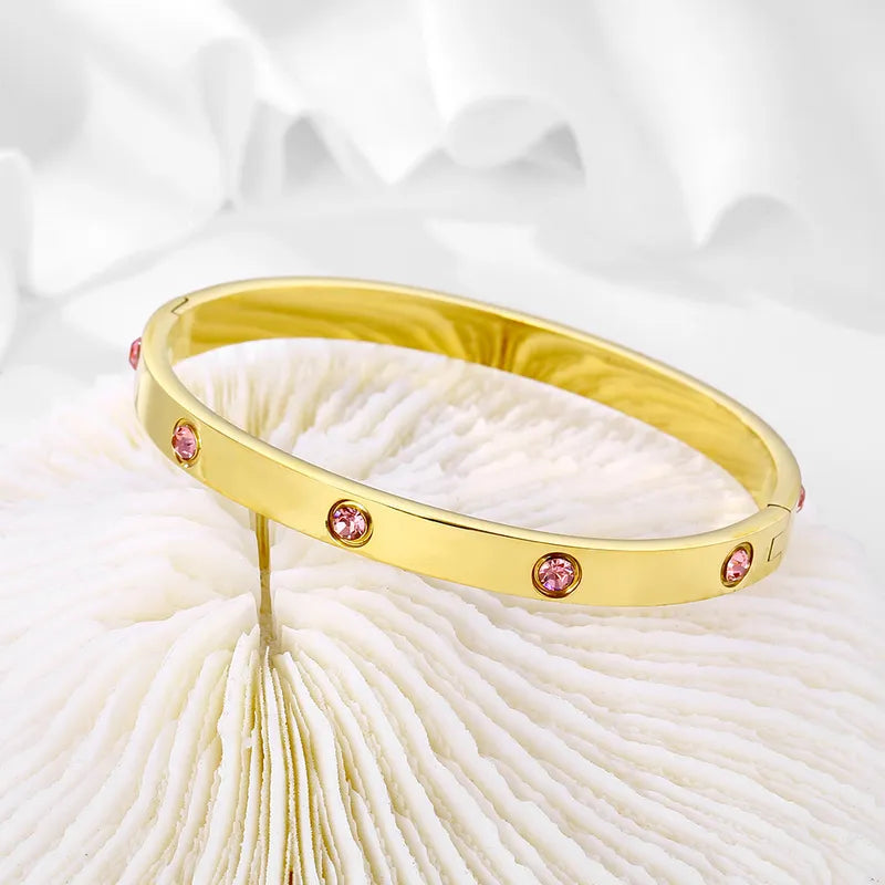 Cami CZ Stone Bangle with Colored Stones (Pre-Order)