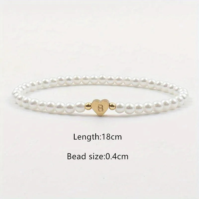 Casual Pearl Initial Bracelet | Pre-Order