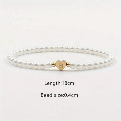 Casual Pearl Initial Bracelet | Pre-Order