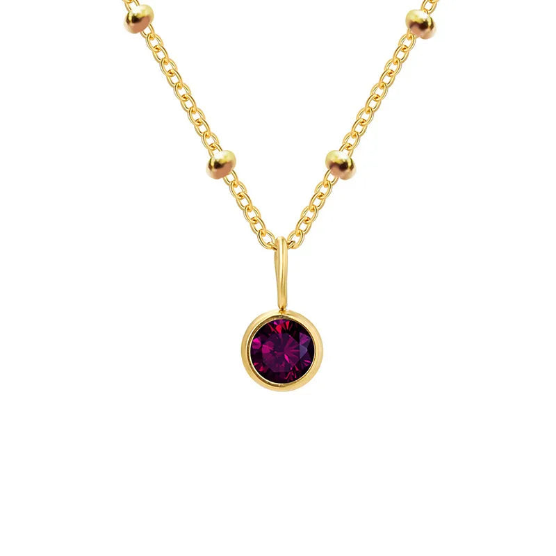 Classic Birthstone Necklace (Pre-Order)