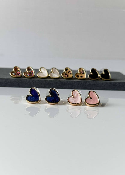 Pamela Heart Studs