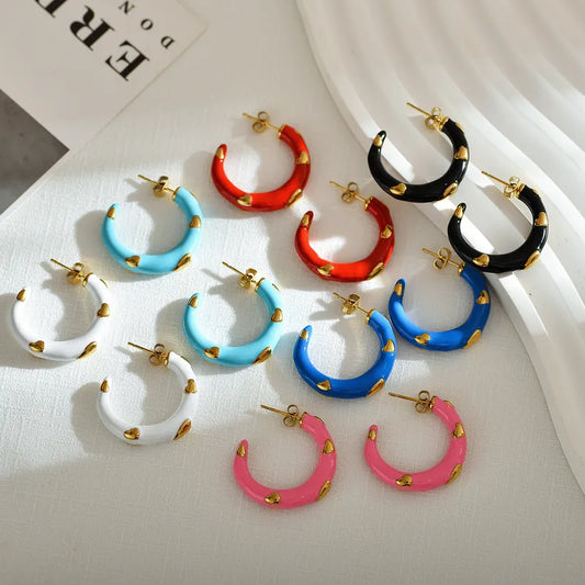 Emily Enamel Hoops | Pre-Order