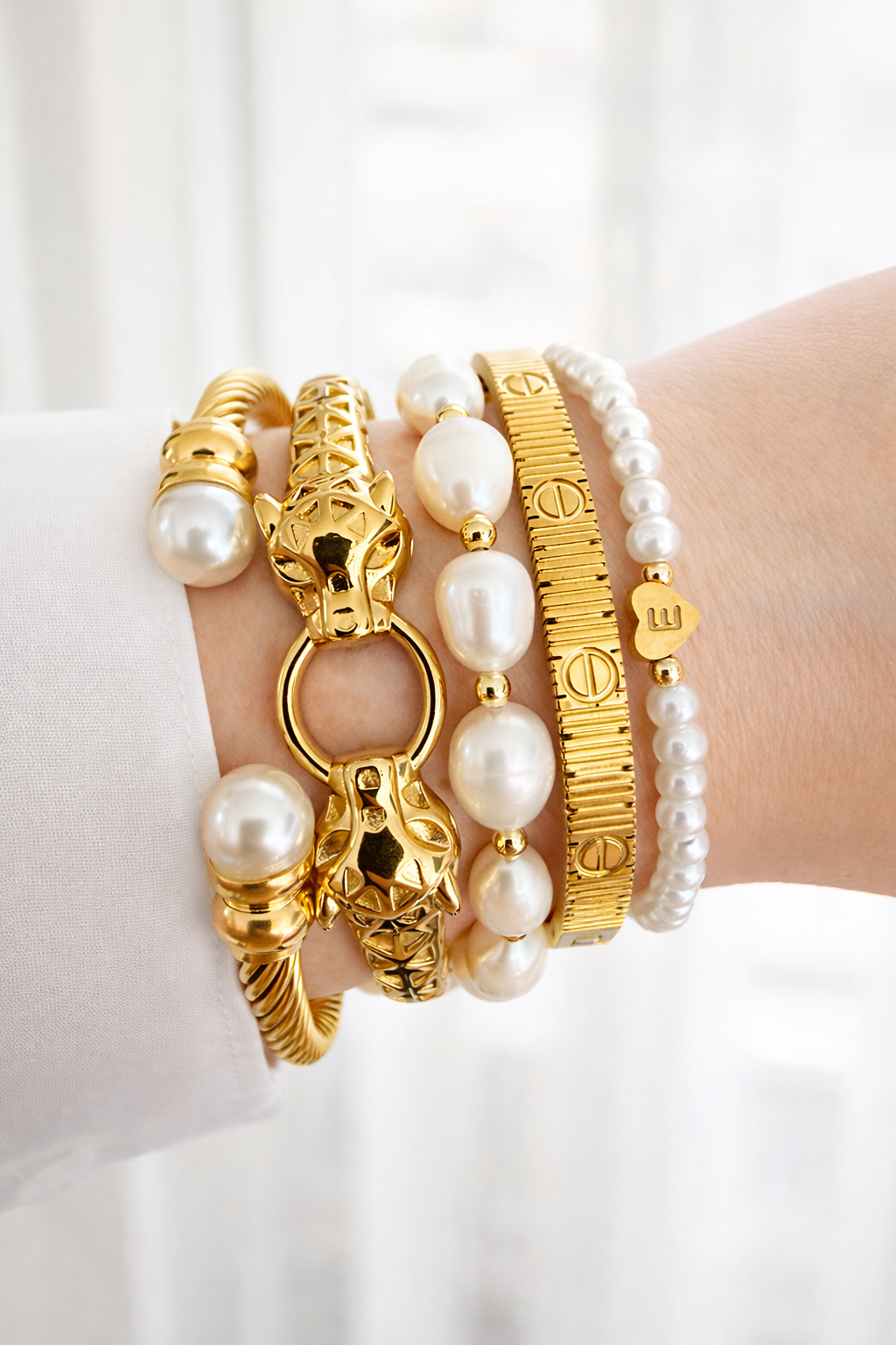 Casual Pearl Initial Bracelet | Pre-Order