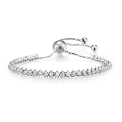 Francesca Marquise Stone Adjustable Tennis Bracelet