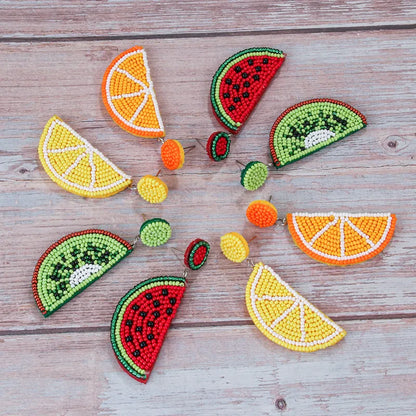 Fruta Beaded Statement Earrings | Pre-Order