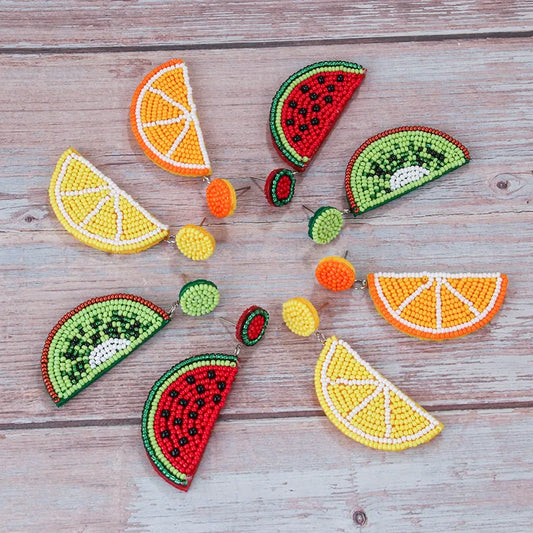 Fruta Beaded Statement Earrings | Pre-Order