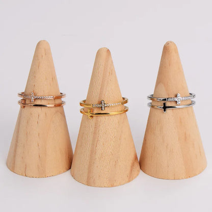 Grace Dainty Cross Ring (Pre-Order)