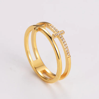 Grace Dainty Cross Ring (Pre-Order)