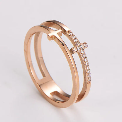 Grace Dainty Cross Ring (Pre-Order)