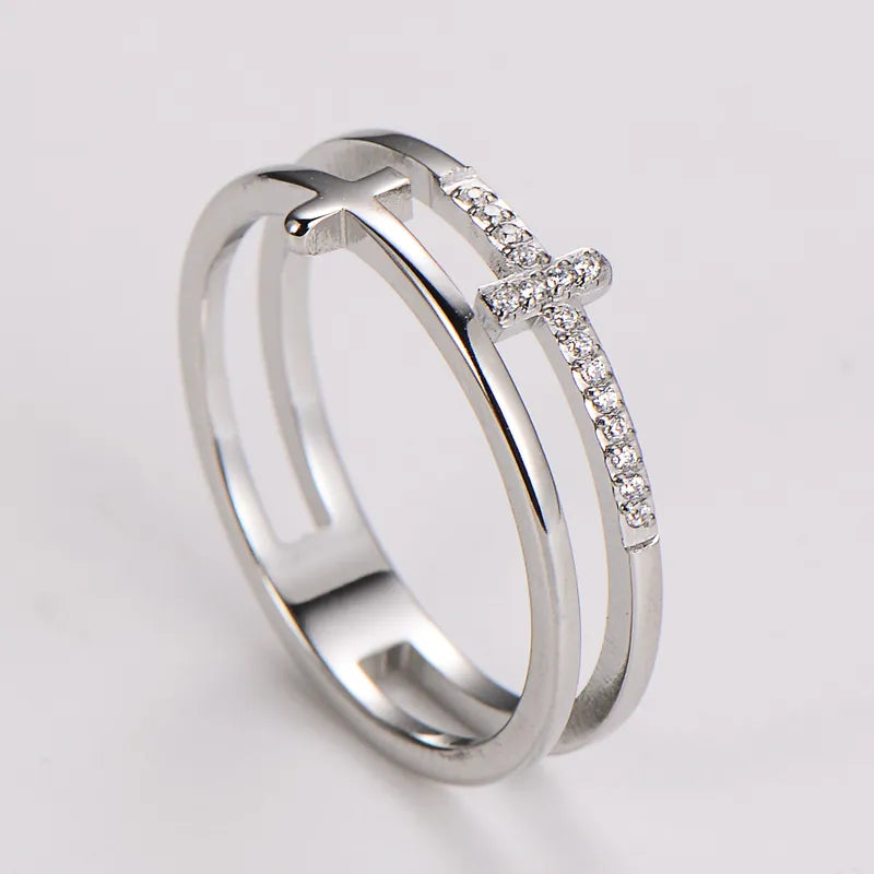 Grace Dainty Cross Ring (Pre-Order)