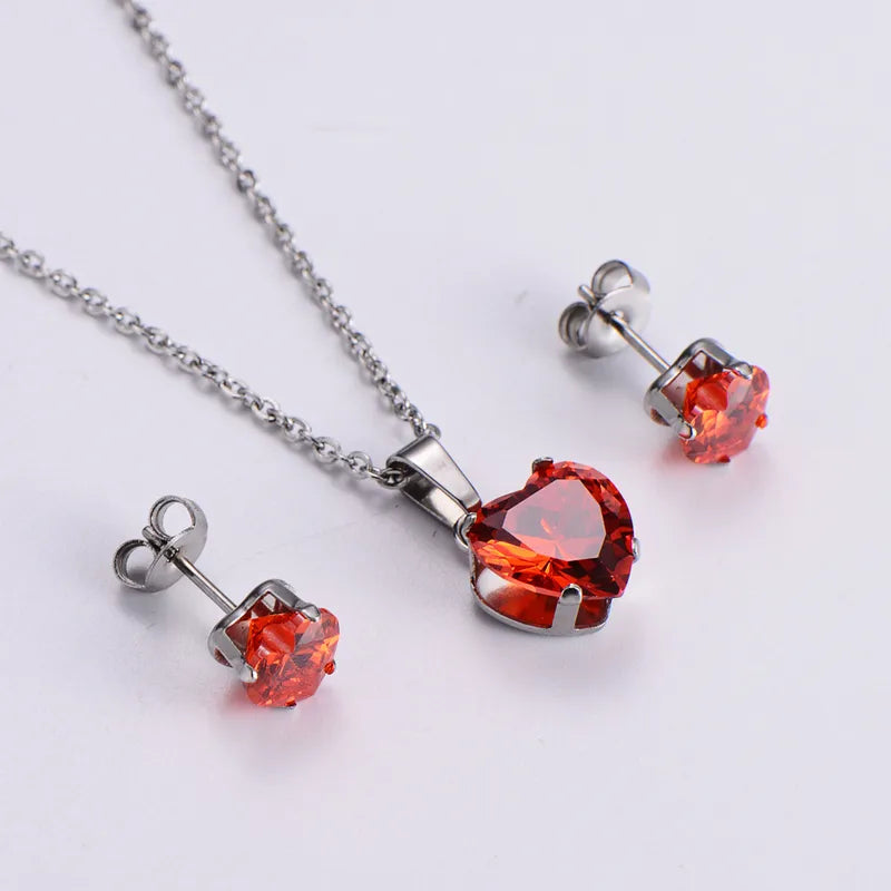 Heartbeat Stud & Necklace Set (Pre-Order)