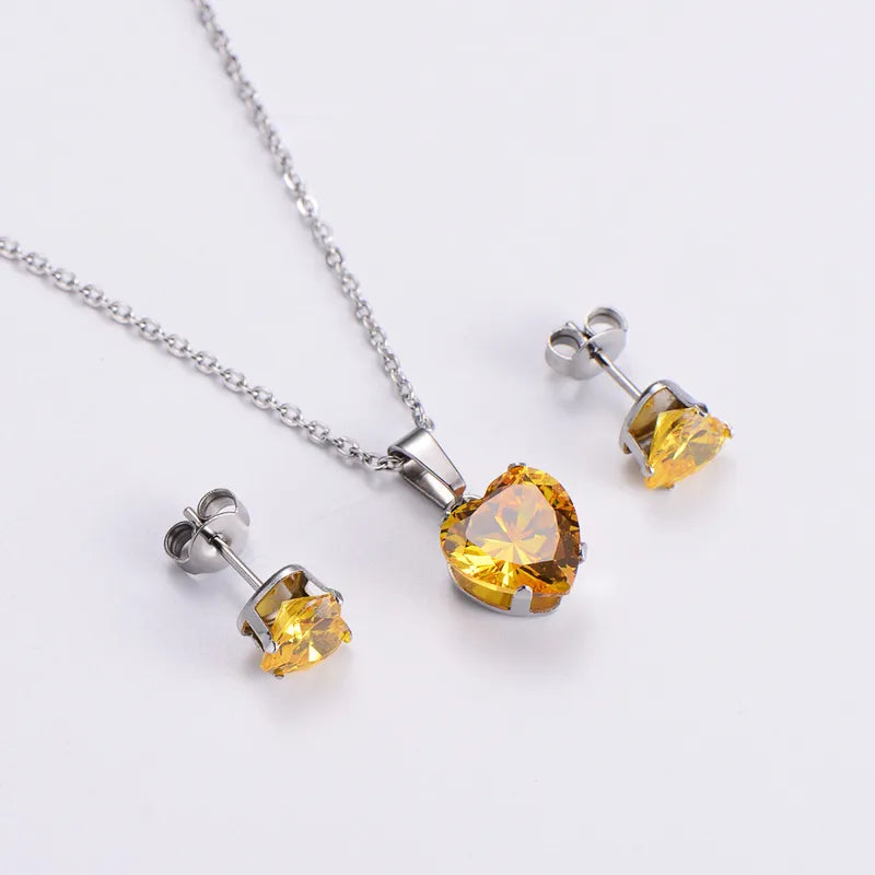 Heartbeat Stud & Necklace Set (Pre-Order)