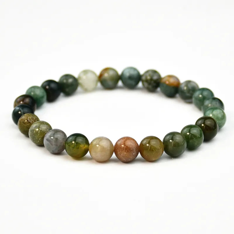 Indian Agate Beaded Bracelet (Pre-Order)