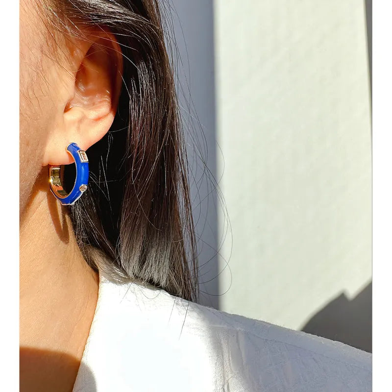 Isla Enamel Hoops (Pre-Order)