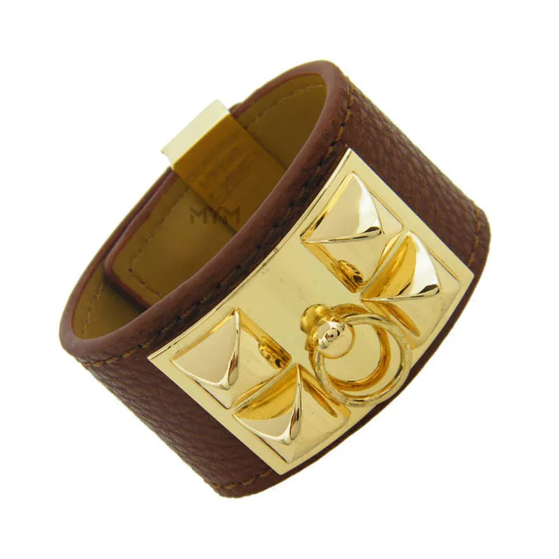 Katerina Leather Cuff Bracelet (Pre-Order)