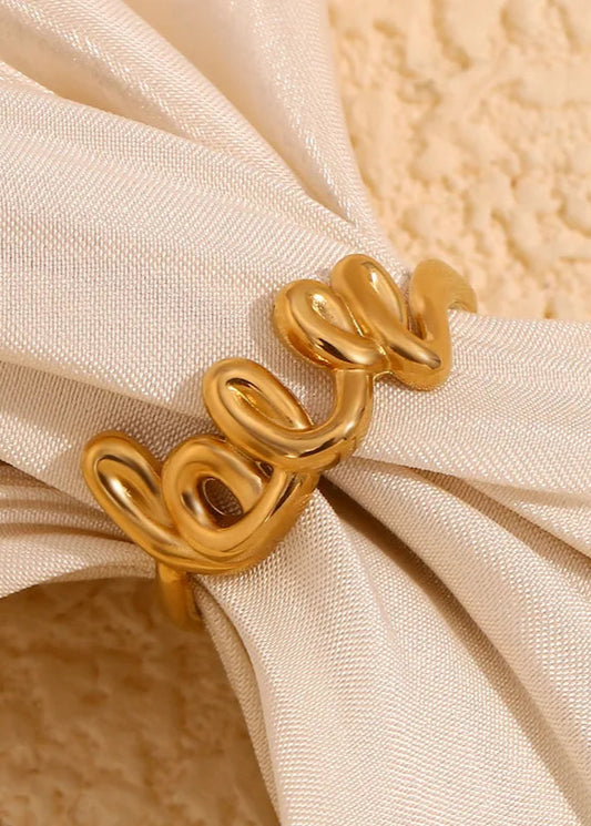 Love Script Adjustable Ring | Pre-Order