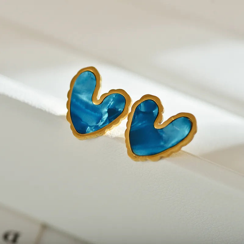 Marilyn Heart Stud Earrings