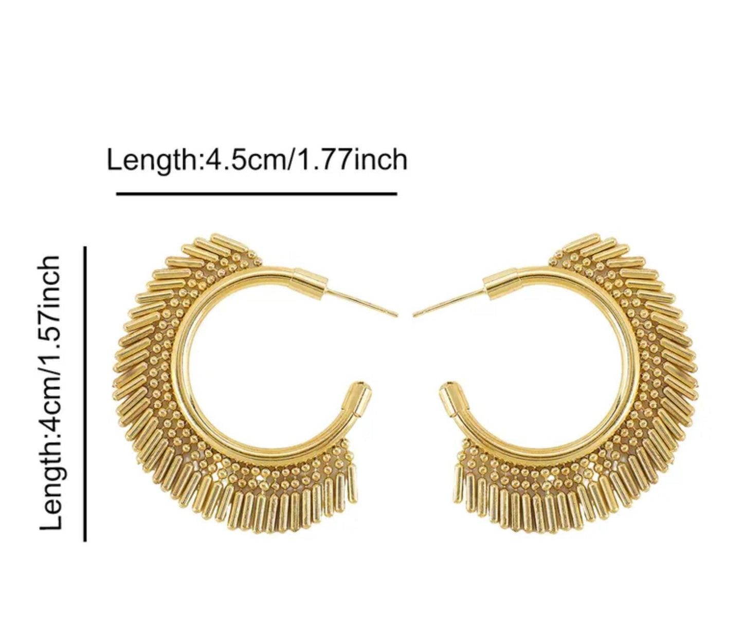 Montana Fringe Hoop Earrings