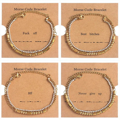 Morse Code Chain Bracelet (Pre-Order)