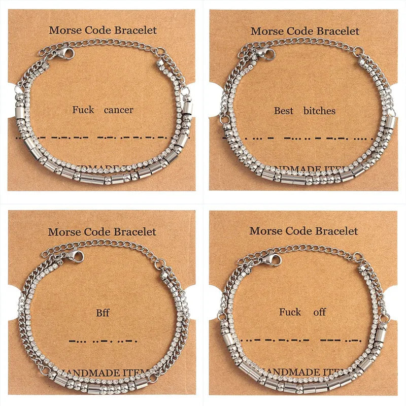 Morse Code Chain Bracelet (Pre-Order)