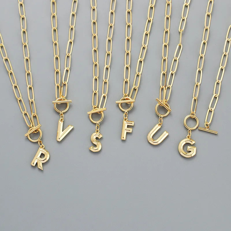 Paperclip Chain Initial Necklace (Pre-Order)