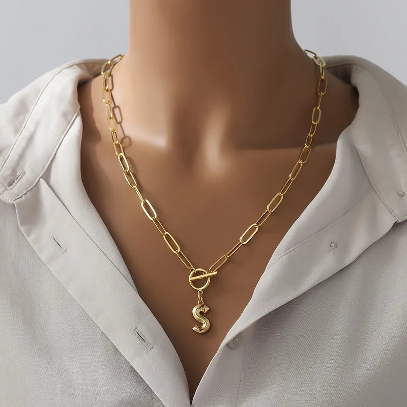 Paperclip Chain Initial Necklace (Pre-Order)