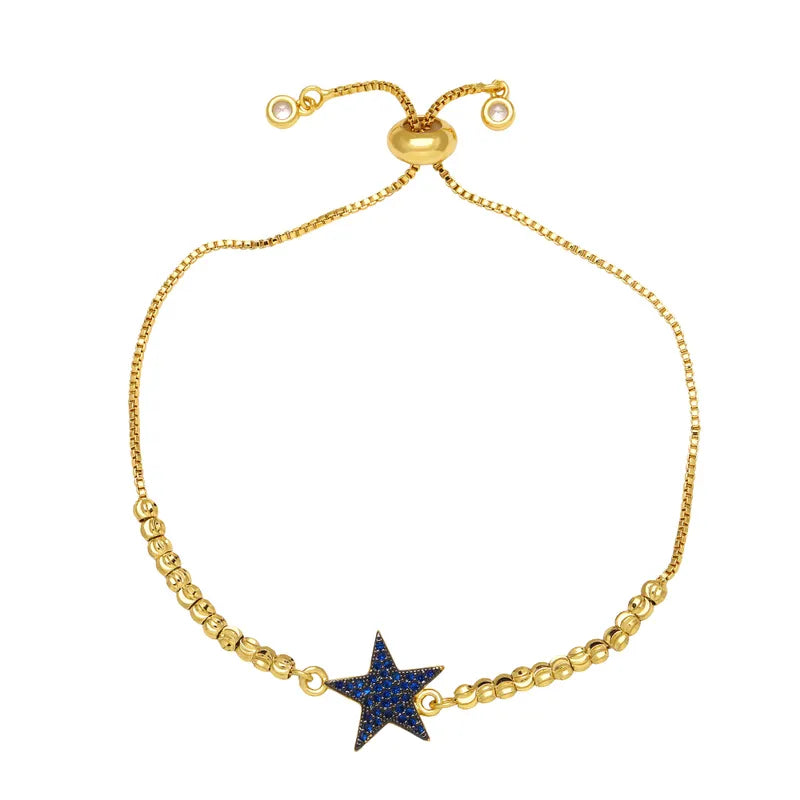 Pavé Star Adjustable Beaded Bracelet (Pre-Order)