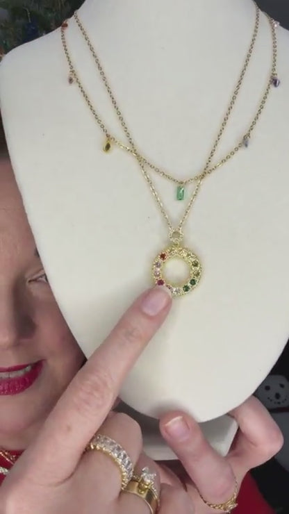 Bejeweled Wreath Necklace