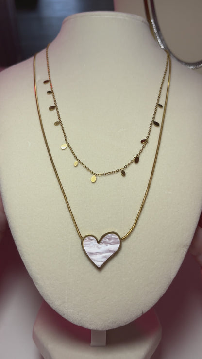 Rosa Heart Necklace | Pink Shoppe