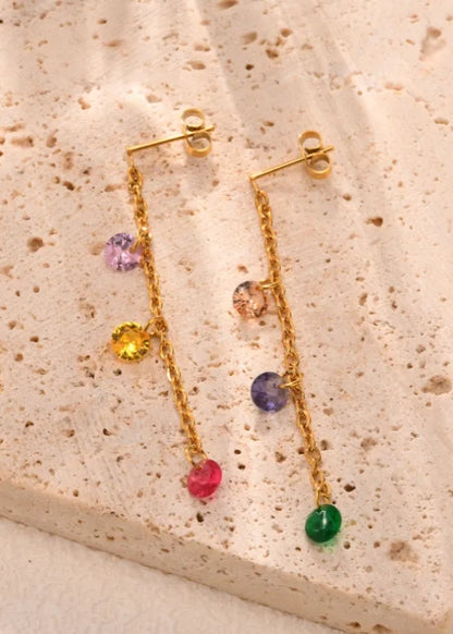 Rainbow Glass Bead Earrings | Pre-Order