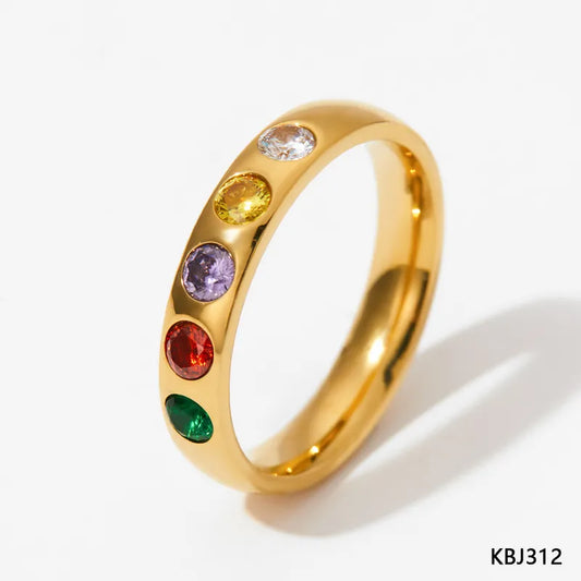 Rizzo Rainbow Stone Ring Ring (Pre-Order)